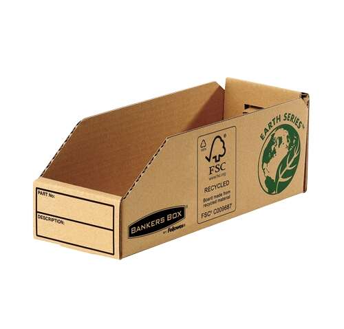 Fellowes Bankers Box Earth Bandeja de Carton 98mm - Montaje Manual - Carton Reciclado Certificacion FSC - Color Marron 50 pieza(s)