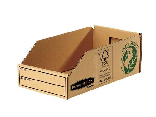 Fellowes Bankers Box Earth Bandeja de Carton 147mm - Montaje Manual - Carton Reciclado Certificacion FSC - Color Marron 50 pieza(s)