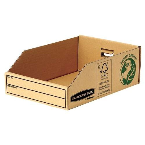 Fellowes Bankers Box Earth Bandeja de Carton 200mm - Montaje Manual - Carton Reciclado Certificacion FSC - Color Marron (Precio unidad suelta)