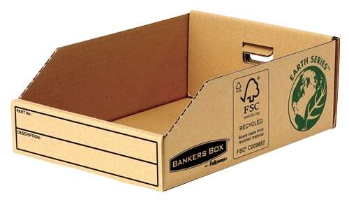 Fellowes Bankers Box Earth Bandeja de Carton 200mm - Montaje Manual - Carton Reciclado Certificacion FSC - Color Marron 50 pieza(s)