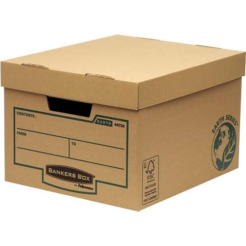 Fellowes Bankers Box Earth Contenedor de Archivos - Montaje Manual - Carton Reciclado Certificacion FSC - Color Marron 10 pieza(s)