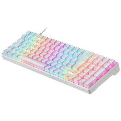 Mars Gaming - MKULTRA Teclado Mecánico Blanco RGB Compacto 96% Switch Outemu SQ Marrón Español