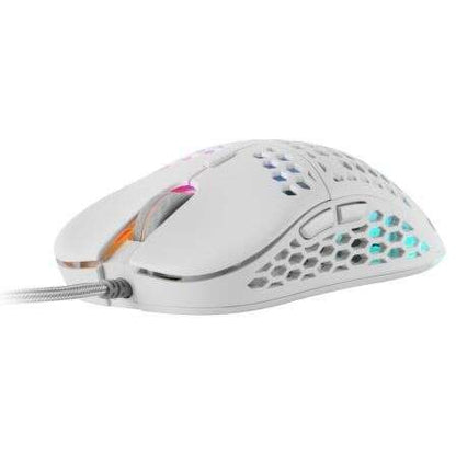 Mars Gaming - MM55W Blanco Ratón Gaming RGB Chroma Ultra-ligero 55g 12800 DPI