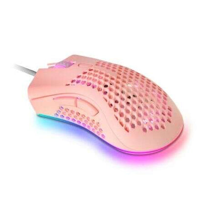 Mars Gaming - MMEXP  Ratón Gaming RGB Ultraligero Rosa