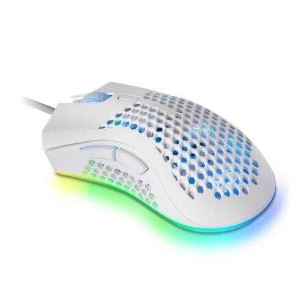 Mars Gaming - MMEXW  Ratón Gaming RGB Ultraligero Blanco