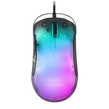 Mars Gaming - MMGLOW Ratón Gaming RGB Chroma-Glow Acabado Espejo 12800 DPI Negro