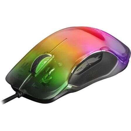 Mars Gaming - MMGLOW Ratón Gaming RGB Chroma-Glow Acabado Espejo 12800 DPI Negro