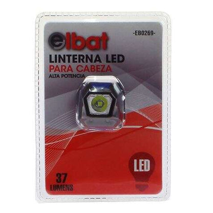 Elbat Linterna para Cabeza LED - 2 Leds - 37lm - Peso 30gr 1 pieza(s)