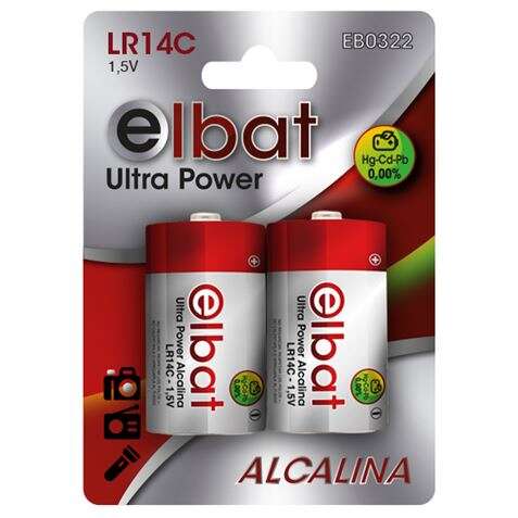 Elbat Pack de 2 Pilas Alcalinas LR14C 1 pieza(s)