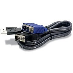 Trendnet - 1.8m USB/VGA cable para video  teclado y ratón (kvm) Negro 1 8 m