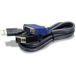 Trendnet - TK-CU15 cable para video  teclado y ratón (kvm) Negro 4 5 m