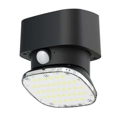 Elbat Foco Solar 2000LM - Luz Fria 6000K - Regulacion Vertical y Horizontal - Panel Solar 1W - IP65 - Color Negro 1 pieza(s)