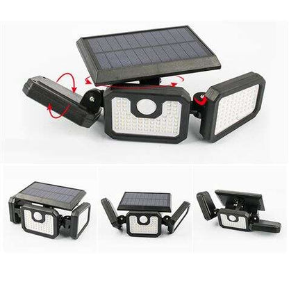 Elbat Foco Solar Triple - 800LM - Luz Fria 6500K - Sensor de Movimiento 1 pieza(s)