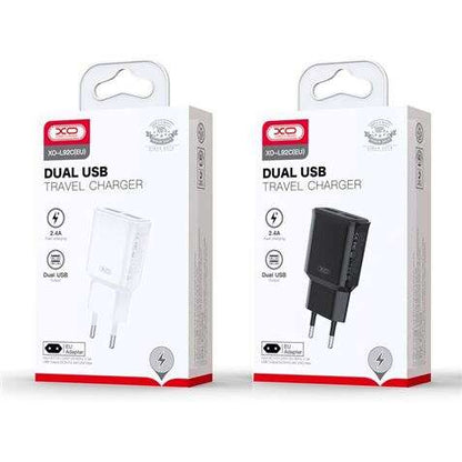 XO L92C Cargador de Corriente 2.4A 2xUSB - Proteccion contra Cortocircuito y Sobrecargas - Color Blanco 1 pieza(s)