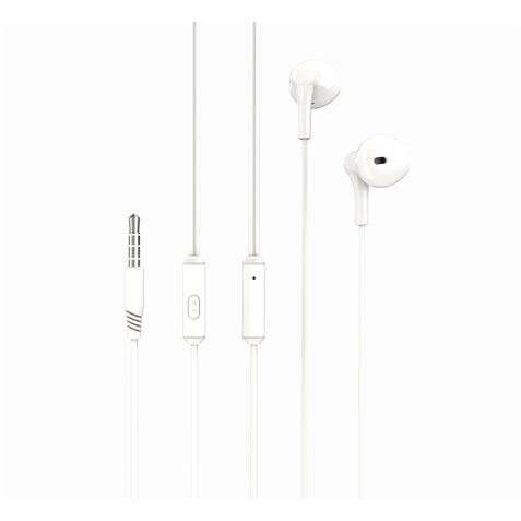 XO EP39 Music Auricular con Microfono - Cable 1.2m - Boton de Control - Color Blanco 1 pieza(s)