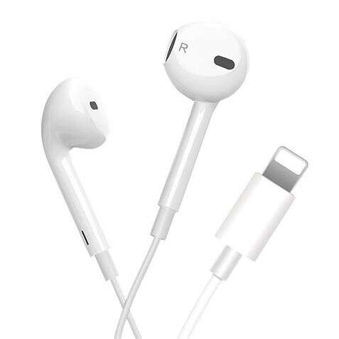 XO EP13 Auriculares con Microfono Lightning - Fuertes Graves - Boton de Control - Cable 1.2m - Color Blanco 1 pieza(s)