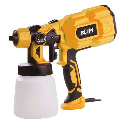 Blim Pistola para Pintar Electrica - Potencia 550W - Deposito 800ml - Regulacion de Caudal - Boquilla de 1.8mm - Color Amarillo 1 pieza(s)