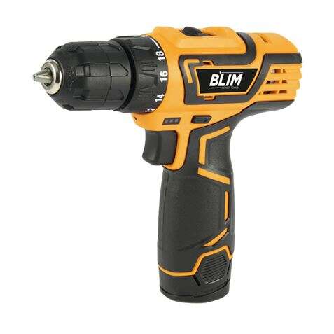 Blim Taladro a Bateria 12V 1.5Ah - 28Nm Par Maximo - 2 Velocidades 0-400/0-1500rpm - Color Amarillo 1 pieza(s)