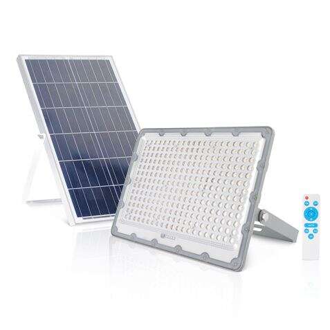 Elbat Foco Solar Led 200W - 3600LM - Luz Fria 6500K - Autonomia hasta 2 Dias - Control Remoto - IP67 1 pieza(s)