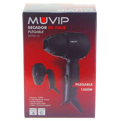 Muvip Secador de Pelo de Viaje 1200W - Plegable - Motor DC - 2 Velocidades - Gancho para Colgar 1 pieza(s)