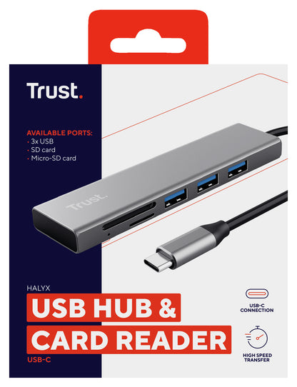 Trust - Halyx USB 3.2 Gen 1 (3.1 Gen 1) Type-C 104 Mbit/s Aluminio