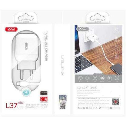 XO L37 Pack Cargador de Corriente USB + Cable USB a Lightning 1 pieza(s)