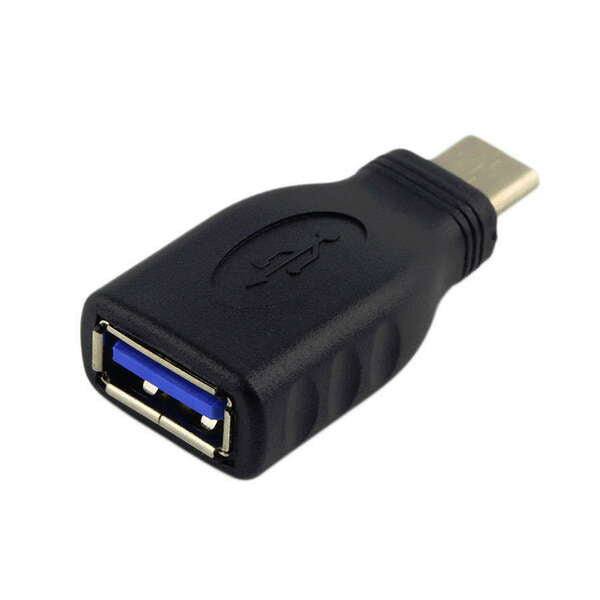 AISENS - A108-0323 cambiador de género para cable USB-C USB-A Negro