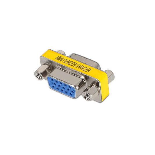 AISENS - A114-0082 cambiador de género para cable VGA D-sub D-sub Azul  Plata