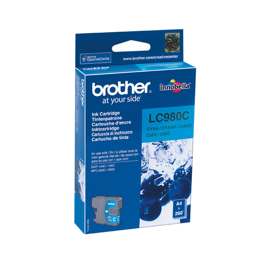 Brother LC-980C cartucho de tinta 1 pieza(s) Original Cian