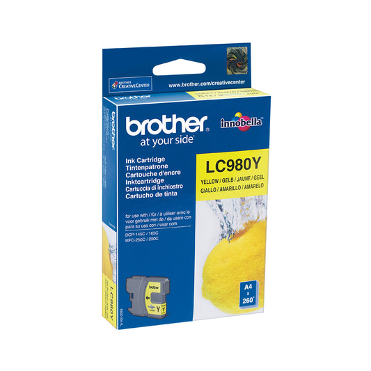 Brother LC-980Y cartucho de tinta 1 pieza(s) Original Amarillo