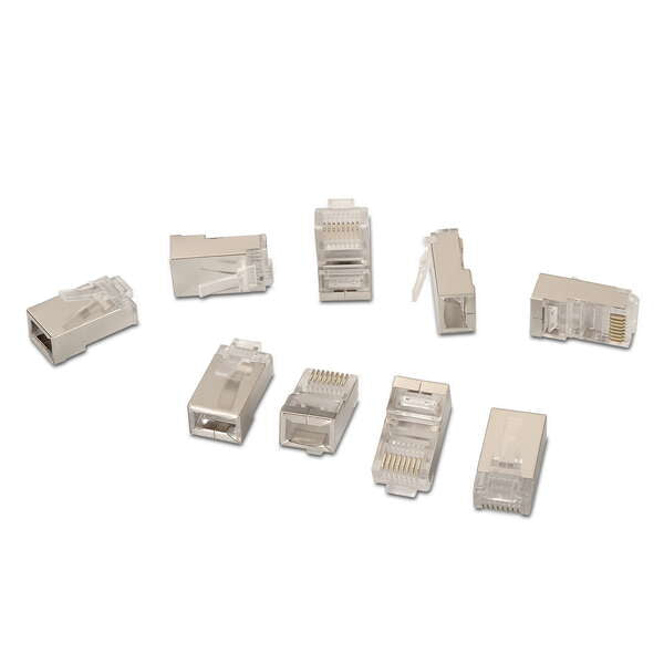 AISENS - A139-0298 conector RJ-45 Acero inoxidable  Transparente