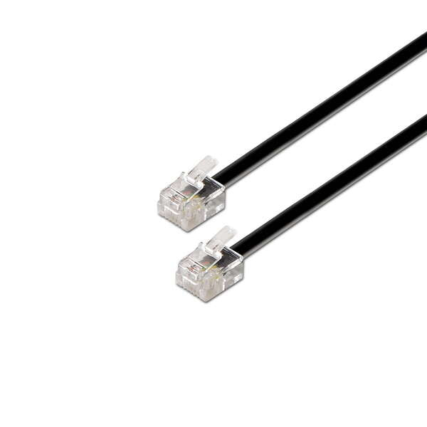 AISENS - A143-0319 cable telefónico 2 m Negro