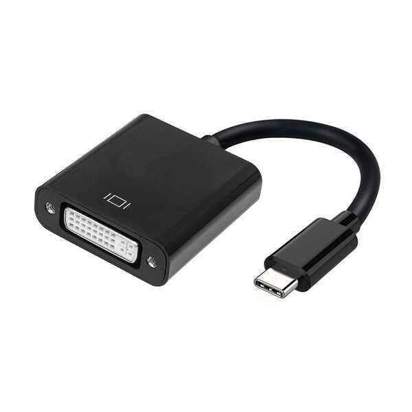 AISENS - Conversor USB-C A DVI-I  USB-C/M - DVI 24+5/H  Negro  15 cm