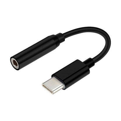 AISENS - Conversor USB C a Audio 384KHz  USB C/M - jack 3.5/H  negro  15 cm