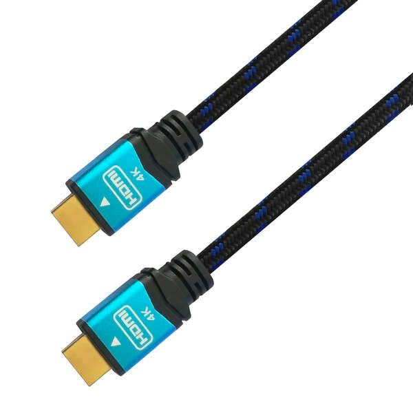 AISENS - able  HDMI  2.0  Premium alta velocidad / HEC  4k@60 Hz  18 Gbps  A/M-A/M  Negro/Azul  5.0 m