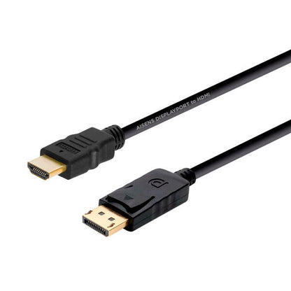 AISENS - CABLE CONVERSOR DISPLAYPORT A HDMI  DP/M-HDMI/M  NEGRO  2.0M