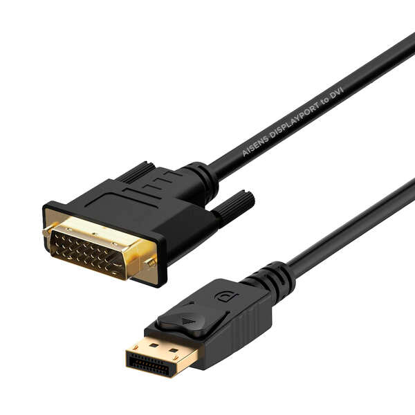 AISENS - Cable conversor DisplayPort a DVI  DP/M - DVI/M  Negro  2.0m