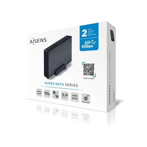 AISENS - Caja externa 3 5" ASE-3530B SATA a USB 3.0/USB 3.1 Gen1  Negra