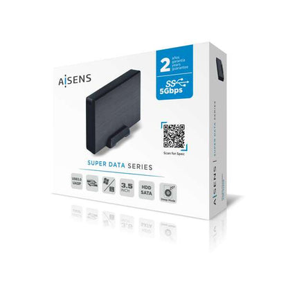 AISENS - Caja externa 3 5" ASE-3530B SATA a USB 3.0/USB 3.1 Gen1  Negra