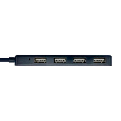 AISENS - Hub USB 2.0  Tipo A/M - 4 x Tipo A/H  Negro  30 cm