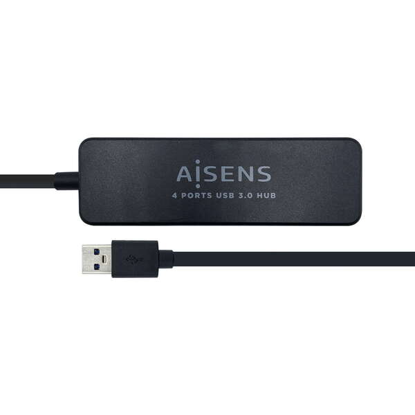 AISENS - Hub USB 3.0  Tipo A/M - 4 x Tipo A/H  Negro  30 cm