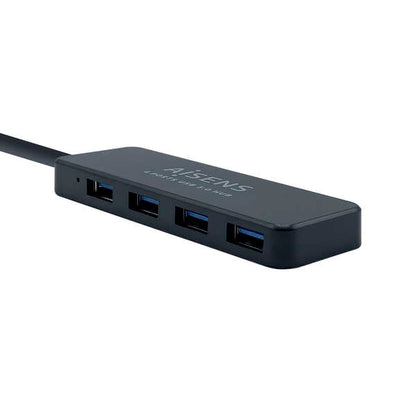 AISENS - Hub USB 3.0  Tipo A/M - 4 x Tipo A/H  Negro  30 cm