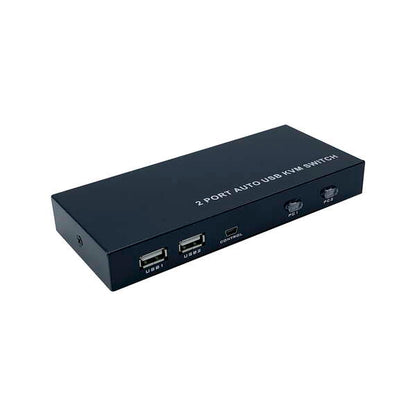 AISENS - Conmutador KVM HDMI 4K@60HZ USB 1U-2PC con fuente alimentación  Negro