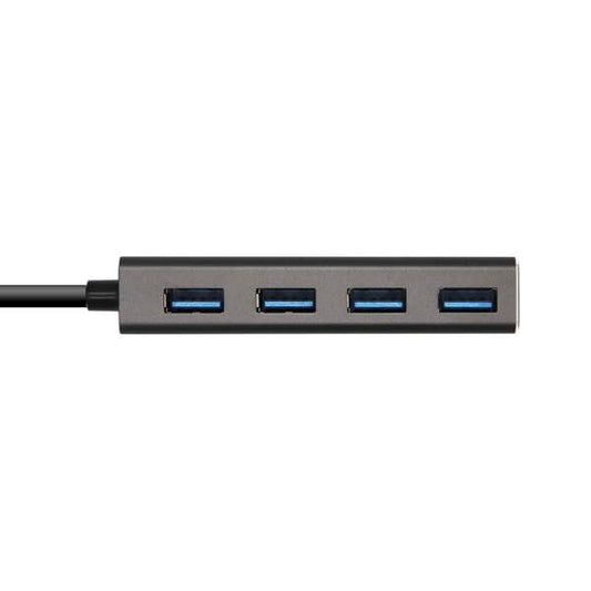 AISENS - Hub USB 3.1 USB-C  USB-C/M - 4 x Tipo A/H  Gris  15 cm