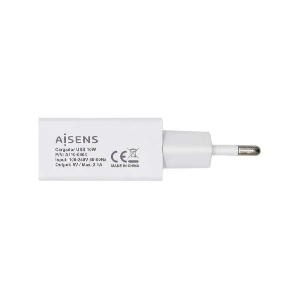 AISENS - Cargador USB 10W  5V/2A  Blanco