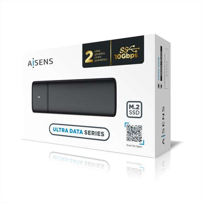 AISENS - Caja Externa M.2 (NGFF) ASM2-001B SATA/NVME a USB3.1/USB3.2 Gen2  Negra