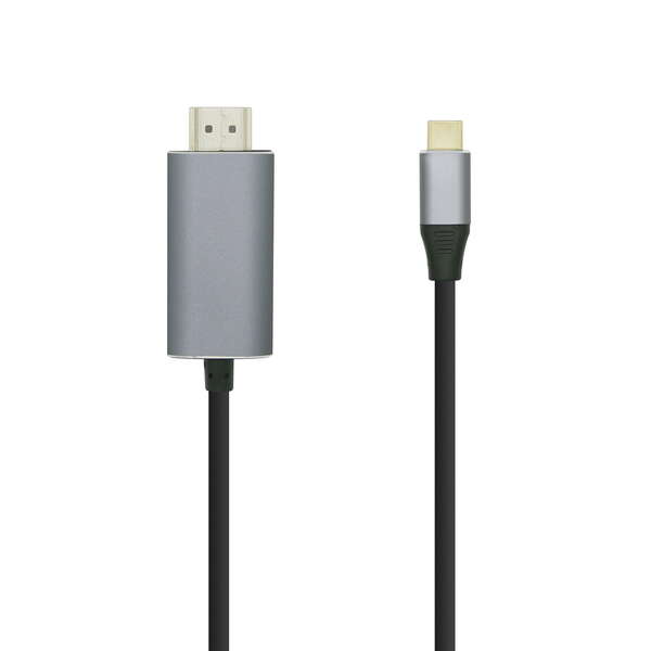 AISENS - Cable conversor USB-C a HDMI 4K@60HZ  USB-C/M-HDMI/M  Negro  0.8m