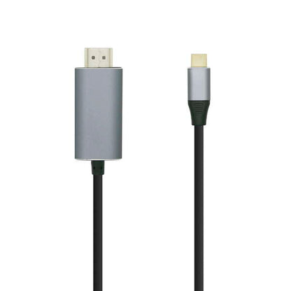 AISENS - Cable conversor USB-C a HDMI 4K@60HZ  USB-C/M-HDMI/M  Negro  0.8m