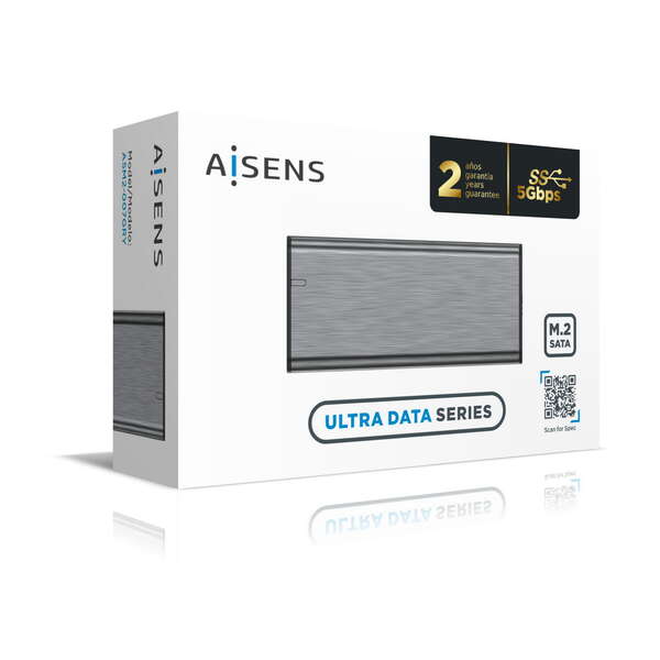 AISENS - Caja Externa M.2 (NGFF) ASM2-007GRY SATA A USB3.1 Gen1  Gris