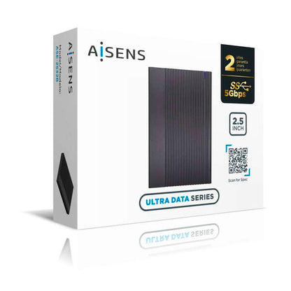 AISENS - Caja Externa 2.5" ASE-2532B 9.5mm SATA A USB 3.0/USB3.1 Gen1  Negra